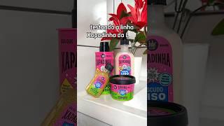 Testando a linha xapadinha da Lola. São 4 produtos, e entra na etapa de hidratação #hair #lavagem