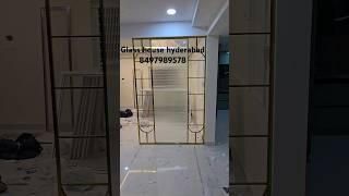 Fluted Glass With Metal partition PVD Coated #livingroom #hall #partition #trending #pvdcoating #new