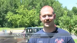 Wausau Fire Department hosts pop up splash pad for city's 150th birthday