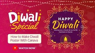 Diwali post design | Diwali poster design in canva | Canva tutorial | canva tutorial for beginners