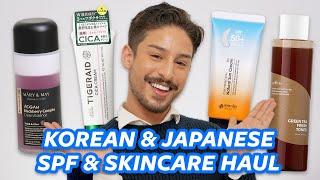 NEW Korean & Japanese Sunscreen & Skincare Haul!