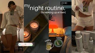 MY NIGHT ROUTINE for waking up early | easy healthy habits *aesthetic*