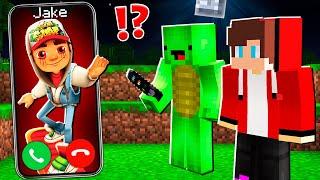 Why Creepy JAKE from Subway Surfers CALLING to JJ and MIKEY at Night ? - in Minecraft Maizen