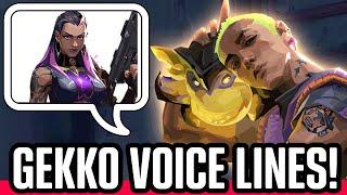 VALORANT - GEKKO Voice Lines and New Agent Interactions!