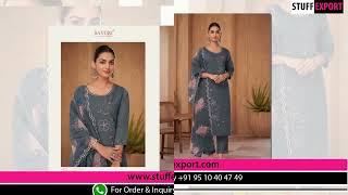 Stuff Export presents Sayuri Designer Saffron Digital Printed Viscose Readymade Salwar Suit Catalog