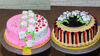 2 beautiful cake decoration ideas | beautiful cake making | Amazing cake compilation