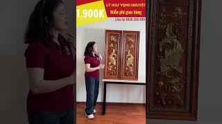 Tranh gỗ cá chép Lý Ngư Vọng Nguyệt chỉ 1.900k #shorts