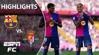 HAT TRICK FOR RAPHINHA  Barcelona vs. Real Valladolid | LALIGA Highlights | ESPN FC