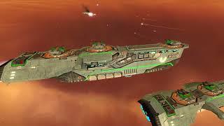 Homeworld Remastered - 1 Hiigaran Battlecruiser vs 4 Hiigaran Destroyers