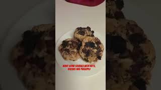 Cookies with nuts, raisins and pineapple #cookiedough #baking #cookies #cookielovers #customcookies