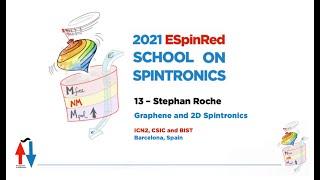 Stephan Roche - Graphene and 2D Spintronics - ESpinRed School on Spintronics 13