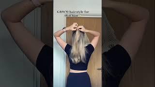 Easy thin hairstyle ‍️ #thinhairsolutions  #hairtok  #halfuphalfdown   #grwmhair #hairtips