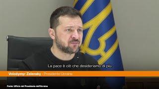 Ucraina, Zelensky al Parlamento Europeo "Vogliamo solo la pace"