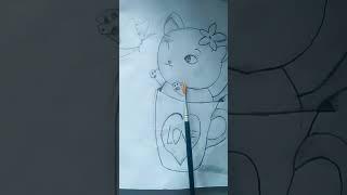 Cute  Cat drawing#viral#neha art and craft#satisfy #subscribe #creativity