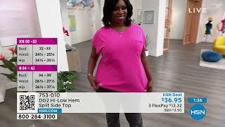 DG2 by Diane Gilman HiLow Hem Split Side Top
