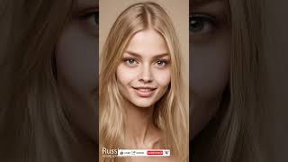 Young AI Girl  with Loose Blonde Waves and Neutral Expression Shorts