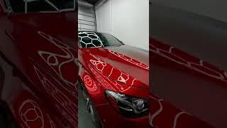 Inozetek Super Gloss Metallic Vampire Red Mercedes Car Wrap! | #shorts #car #wrap