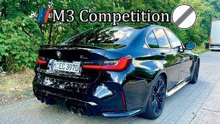 BMW M3 Competition 2023 on busy German Highway POV