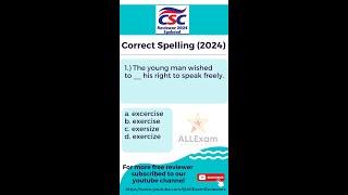 Correct Spelling 2024 : CSC Reviewer Updated