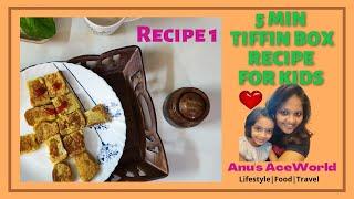 5-Minute Quick and Easy Tiffin box recipe ideas | Lunch box ideas | Kid Healthy recipe series