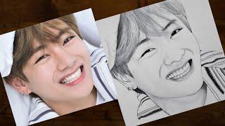 How to draw BTS V || Kim Taehyung Pencil Sketch step by step || Drawing Tutorial || YouCanDraw