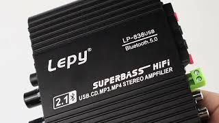 Lepy Audio Amplifier Bluetooth USB HiFi Sound Booster with Remote   LP 838USB