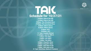 TAK Schedule (10/27/21)