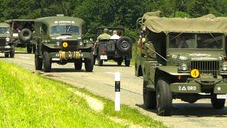 D-Day Sisseln 2023 Convoy | Dodge WC 54, WC 53 Carryall, Willys Jeep MB, Kaiser, Pinzgauer 710, 712