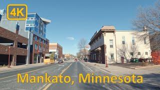 Driving in Downtown Mankato, Minnesota - 4K60fps