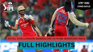 RCB VS PWI | CHRIS GAYLE 175* | IPL 2013 |  | FULL HIGHLIGHTS