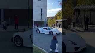 White Porsche 918 Spyder Weissach at Cars & Coffee