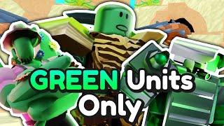 I Can ONLY Use GREEN UNITS.. (Toilet Tower Defense)