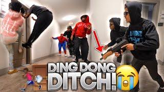 EXTREME DING DONG DITCH PART 4!! *COLLEGE EDITION* (GONE WRONG)