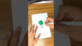 Satisfying art video | drawing tree  #goingviral | art with Hussain