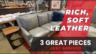 Luxurious Leather Sofa and Chairs at Nest