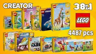 All LEGO® Creator 3in1 2024 January sets (38in1)[4487 pcs] Step-by-Step Building Instructions | TBB