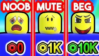 NOOB vs MUTE vs BEGGAR (Pls Donate Roblox)