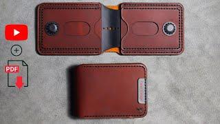 Slim leather wallet easy to make Pdf pattern download