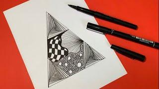 dessiner du graphisme facile dans un triangle