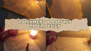 parchment & papyrus paper design |Art by Iqra #craft