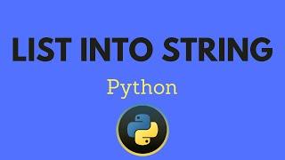 How to convert list into string Python #shorts