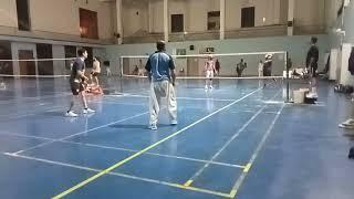 2nd game club Badminton Tournament Awais and partner vs Baidi and partner