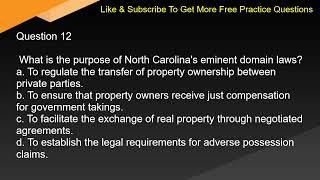 North Carolina Real Estate Exam Practice 1