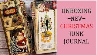 Unboxing NEW CHRISTMAS Junk Journal / Flip Through of New Christmas Junk Journal