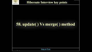 HB58. Hibernate Session      -     update ( )    Vs    merge ( )