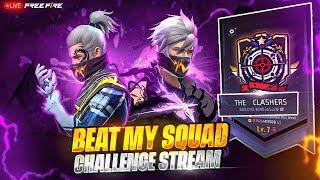 FREE FIRE LIVE  4v4 WITH YOUR SQUAD + GUILD TEST  FREE FIRE GUILD TEST LIVE @NonstopGaming_
