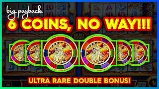 6 Coins → RARE DOUBLE BONUS! Wonder 4 Revolution Buffalo Gold Revolution Slots!