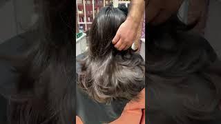 Butterfly haircut on clients demand !  #viral #salon #youtubeshorts #yt #hair #haircut#creative