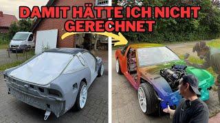 KOMPLETTES Auto in selbst gebauter KABINE Lackieren. ( Müssen wir erneut Lackieren? )