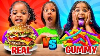 GUMMY vs REAL Food Challenge | LAIYAFACE